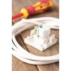 Розетка RJ45, категории 5e (ширина 2 модуля)