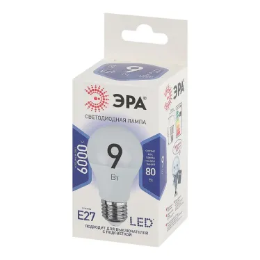 Лампа светодиодная стандарт LED A60-9W-860-E27 (диод, груша, 9Вт, хол, E27)