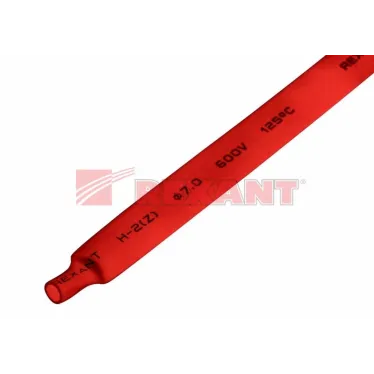 Термоусаживаемая трубка 7,0 3,5 мм, красная, упаковка 50 шт. по 1 м, REXANT