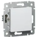 Выключатель одноклавишный, 10А, белый
