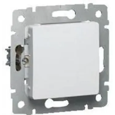 Выключатель одноклавишный, 10А, белый