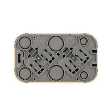 Quteo розетка двойная наружная с заземлением без шторок -16 A - 250 В IP 20 - Дерево