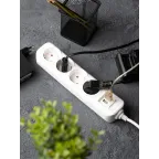Удлинитель Эксперт 4 гнезда 3 метра 16А/3, кВт с2 USB 2,1А ПВС 3х1