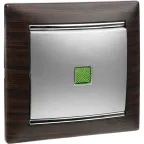 VALENA Рамка 1 пост темное дерево/серебро