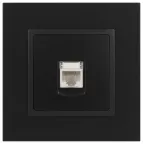 Розетка RJ45, Эра Elegance, антрацит, 14-3107-05