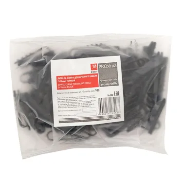 Дюбель-хомут для круглого кабеля 5-10мм нейлон черный Simple (100шт)