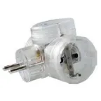 Элиум Розетка тройная с заземлением прозрачная