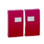 Клавиша двойная для выключателя с подсветкой, S44A, красный