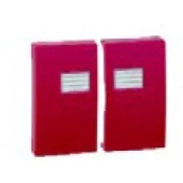 Клавиша двойная для выключателя с подсветкой, S44A, красный