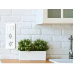 Розетка 2К+З немецкий стандарт 16 А 250 В INSPIRIA белая