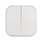 Quteo Выключатель двухклавишный наружный белый 10А