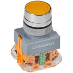 Кнопка D7-11T d-22мм 1з+1р с фикс. жел. GENERICA