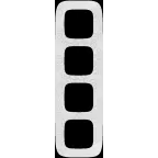 Valena ALLURE Рамка 4 поста Нарцисс хром универсальная