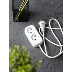 Удлинитель 'Эксперт' 2 гнезда 3 метра 10А/2.2кВт без заземления ПВС 2х0.75 PROxima