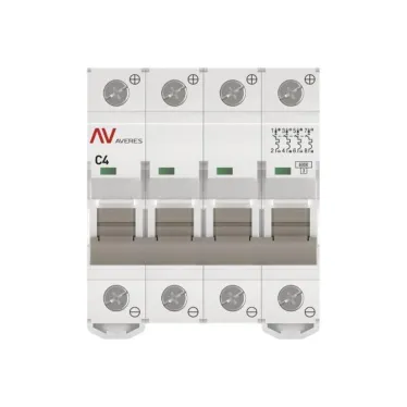 Выключатель автоматический AV-6 DC 4P 4A (C) 6kA AVERES