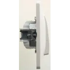 GLOSSA Выключатель двухклавишный схема 5 перламутр в сборе