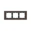 Рамка на 3 поста, S82N, свинец - графит (металл им.)