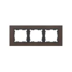 Рамка на 3 поста, S82N, свинец - графит (металл им.)