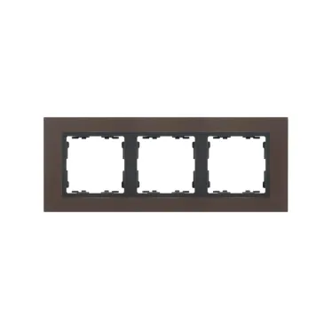 Рамка на 3 поста, S82N, свинец - графит (металл им.)