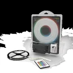 Лента светодиодная LED 5050/60-SMD 14.4 Вт/м 660 лм/м RGB DC 12В IP20 8мм комплект лента и драйвер (блистер 5м) Black Gauss