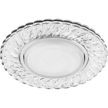 Светильник ДВО-15w GX53 без лампы со светодиодной подсветкой 6400К прозрачный хром