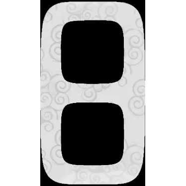 Valena ALLURE Рамка 2 поста Нарцисс хром универсальная