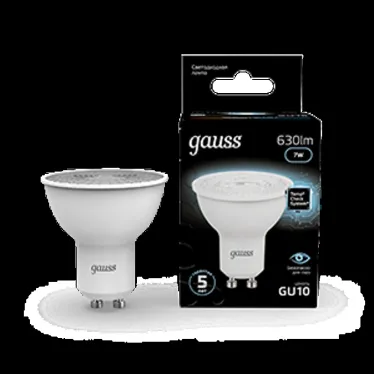 Лампа светодиодная LED 7 Вт 630 лм 4100К софит MR16 нейтральный GU10 AC 220В Black Gauss