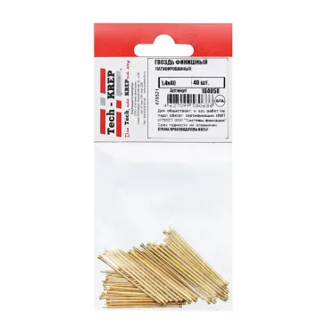 Гвоздь финишный 1.4х40 латунированный (40шт)