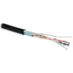 Витая пара F/UTP кат 5 2 пары AWG24 solid OUT PE черный 500м