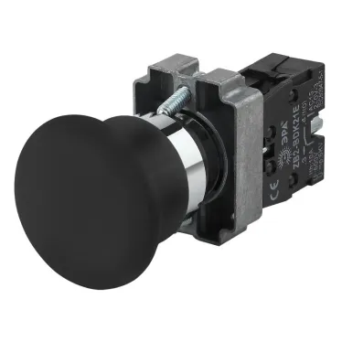 Кнопка управления LAY5-BC21 ''Грибок'' черный 1з