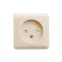 ЭТЮД Розетка скрытая без заземления со шторками бежевая