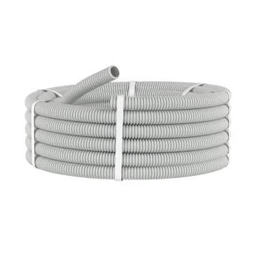 Труба ПВХ гибкая гофрированная D-20мм легкая без протяжки 50м серый