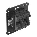 Avanti Переключатель двухклавишный в стену Закаленная сталь