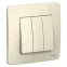 BLANCA скрытой установки трехклавишный выключатель (cх.05), 10A, 250B, молочный