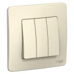 BLANCA скрытой установки трехклавишный выключатель (cх.05), 10A, 250B, молочный