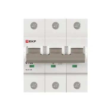 Выключатель автоматический трехполюсный 100А С ВА 47-125 15кА