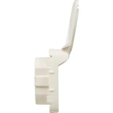 Valena ALLURE Лицевая панель розетки 2К+З с крышкой Белая