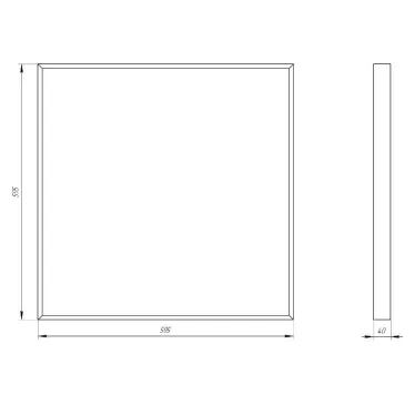 Светильник светодиодный SPO-910-2-65K-045 595x595x40 45Вт 4725Лм 6500К микропризма С ПРОВОДОМ (2/48)