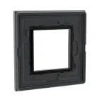 Рамка из натурального стекла, ''Avanti'', черная, 2 модуля