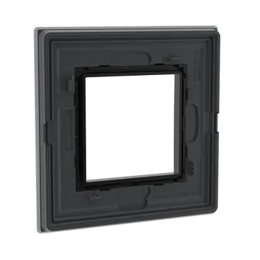 Рамка из натурального стекла, ''Avanti'', черная, 2 модуля