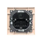 Валенсия розетка 1-местная с/з 16А кремовая с защ. штор. с 2 USB 2,1А