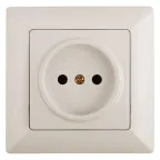 Розетка Intro Solo 4-201-02 без заземления 2P, 16А-250В, IP20, СУ, слоновая кость