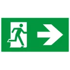 Пиктограмма бэклит для аварийного светильника SSA-103 259x135мм Человек-стрелка зеленая INFO-SSA-128