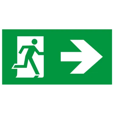 Пиктограмма бэклит для аварийного светильника SSA-103 259x135мм Человек-стрелка зеленая INFO-SSA-128