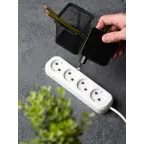 Удлинитель 'Эксперт' 4 гнезда 5 метров 10А/2.2кВт без заземления ПВС 2х0.75 PROxima