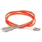 Патч-корд оптический соединительный (шнур коммутационный) для многомодового кабеля (MM) 50/125 (OM2) SC/UPC-LC/UPC двойного исполнения (Duplex) LSZH 1м