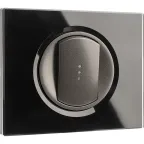 Рамка, однопостовая, черное стекло