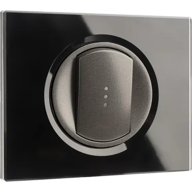 Рамка, однопостовая, черное стекло