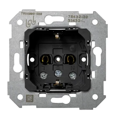 Розетка 2P+E Schuko, 16А 250В, винтовой зажим, S82,82N, 88, механизм