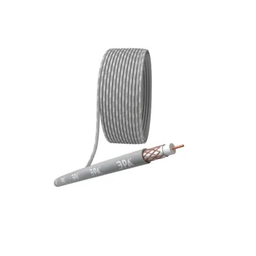 Кабель коаксиальный RG-6U 75 Ом Cu/(оплётка Cu 64%) нг(А)HF цвет серый 100 м